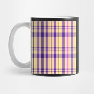 Vaorwave Aesthetic Catriona 1 Hand Drawn Textured Plaid Pattern Mug